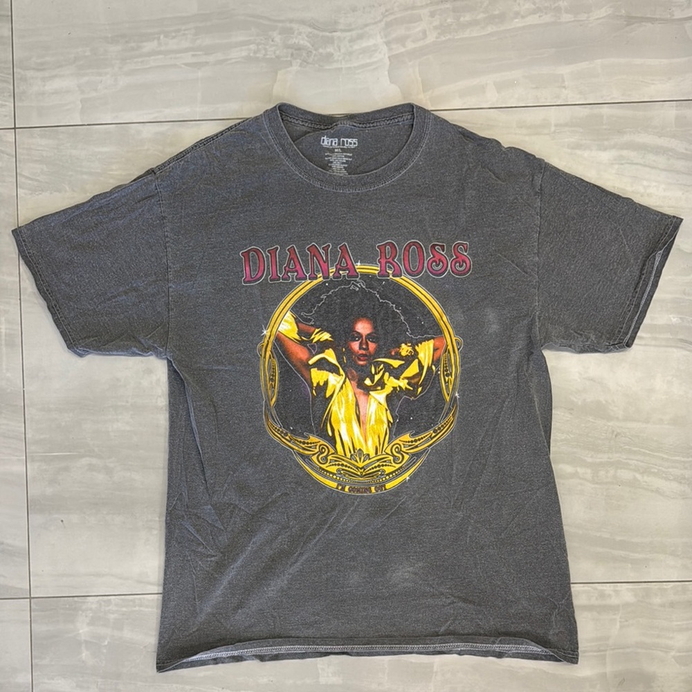 Diana Ross Graphic T-Shirt - Gray